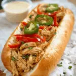 Healthy Crockpot Chicken Philly Cheesesteak Recipe