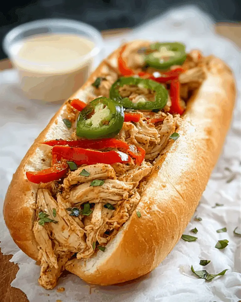 Healthy Crockpot Chicken Philly Cheesesteak Recipe