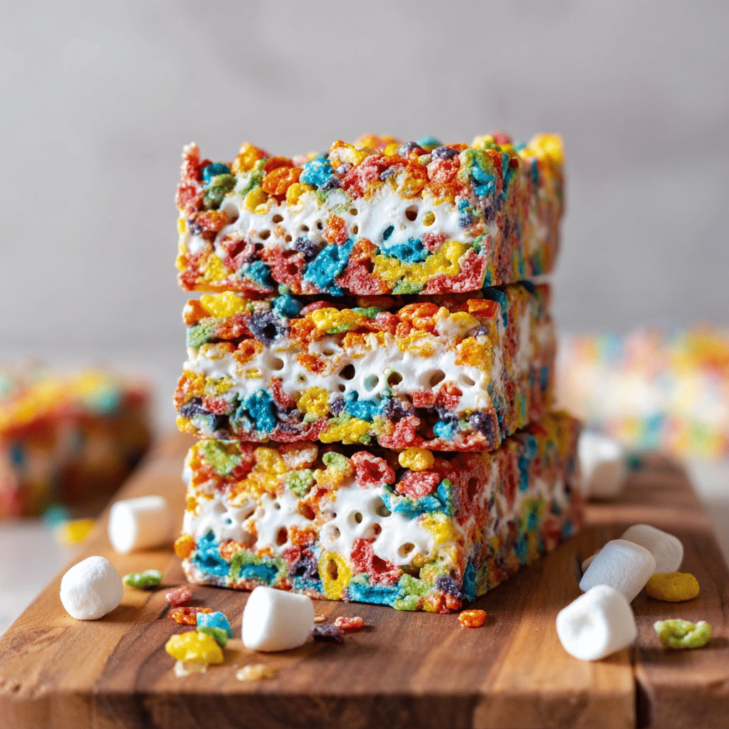 Fruity Pebbles Rice Krispies Treats Recipe - Recipe Image