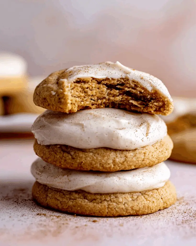 Soft Pumpkin Cookies with Cinnamon Frosting Recipe