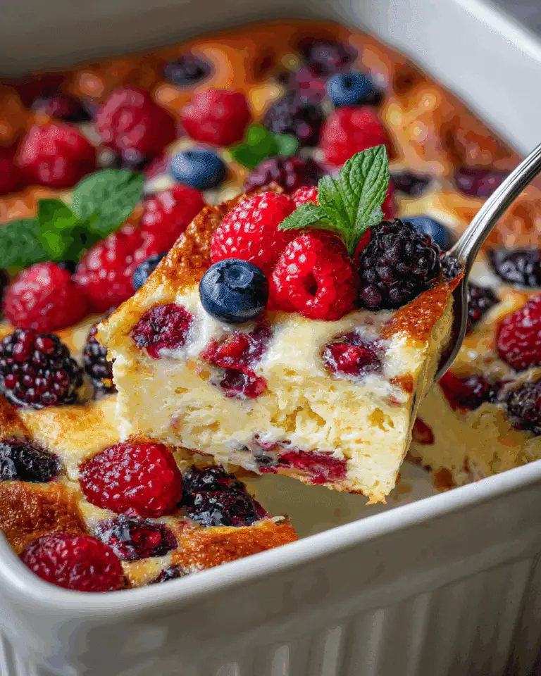 High Protein Triple Berry Bake Recipe