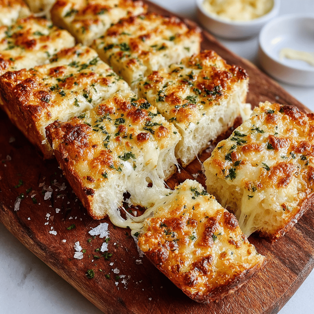 Crispy Cheesy Garlic Parmesan Focaccia Recipe - Recipe Image