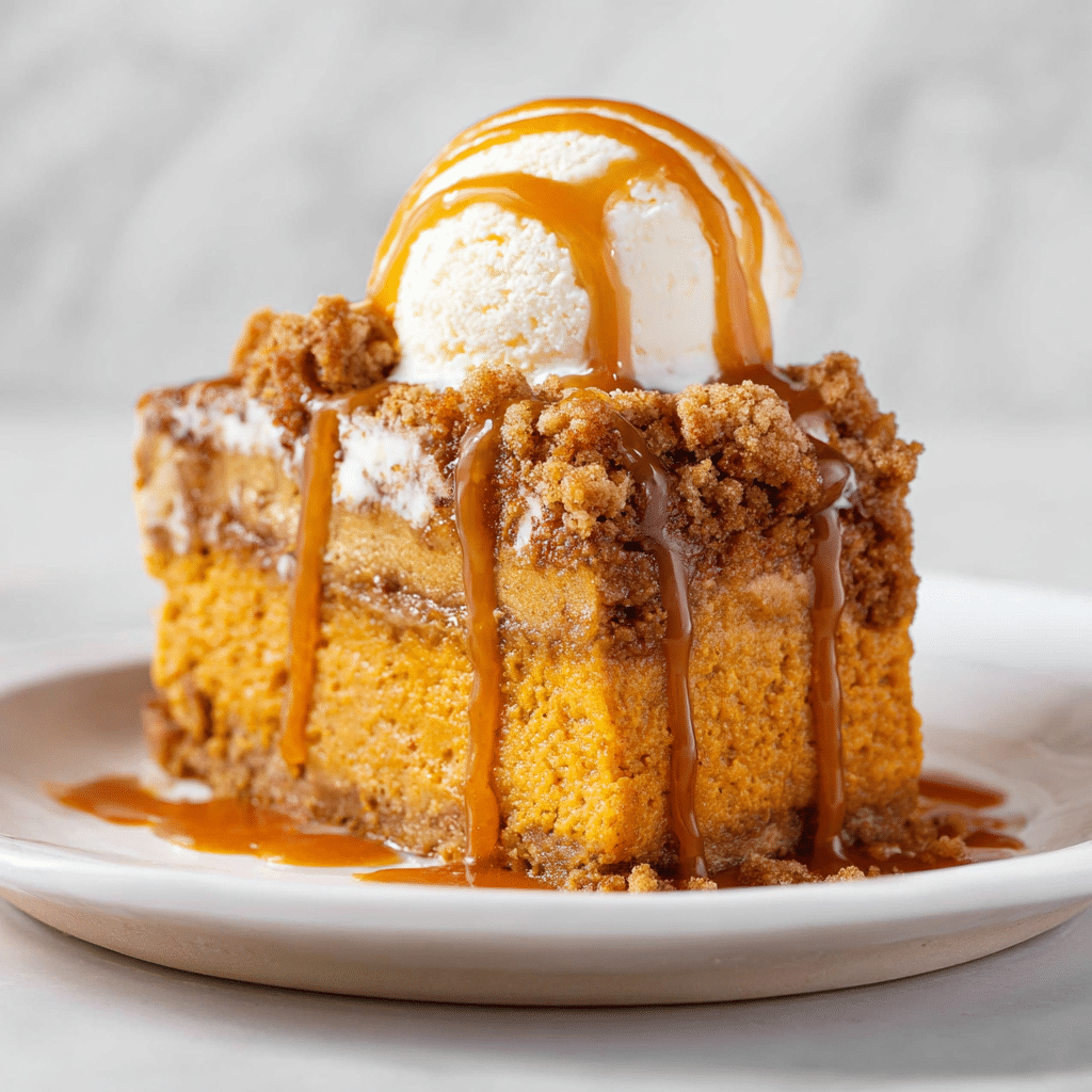 Easy Recipe for Pumpkin Dump Cake Recipe - Recipe Image