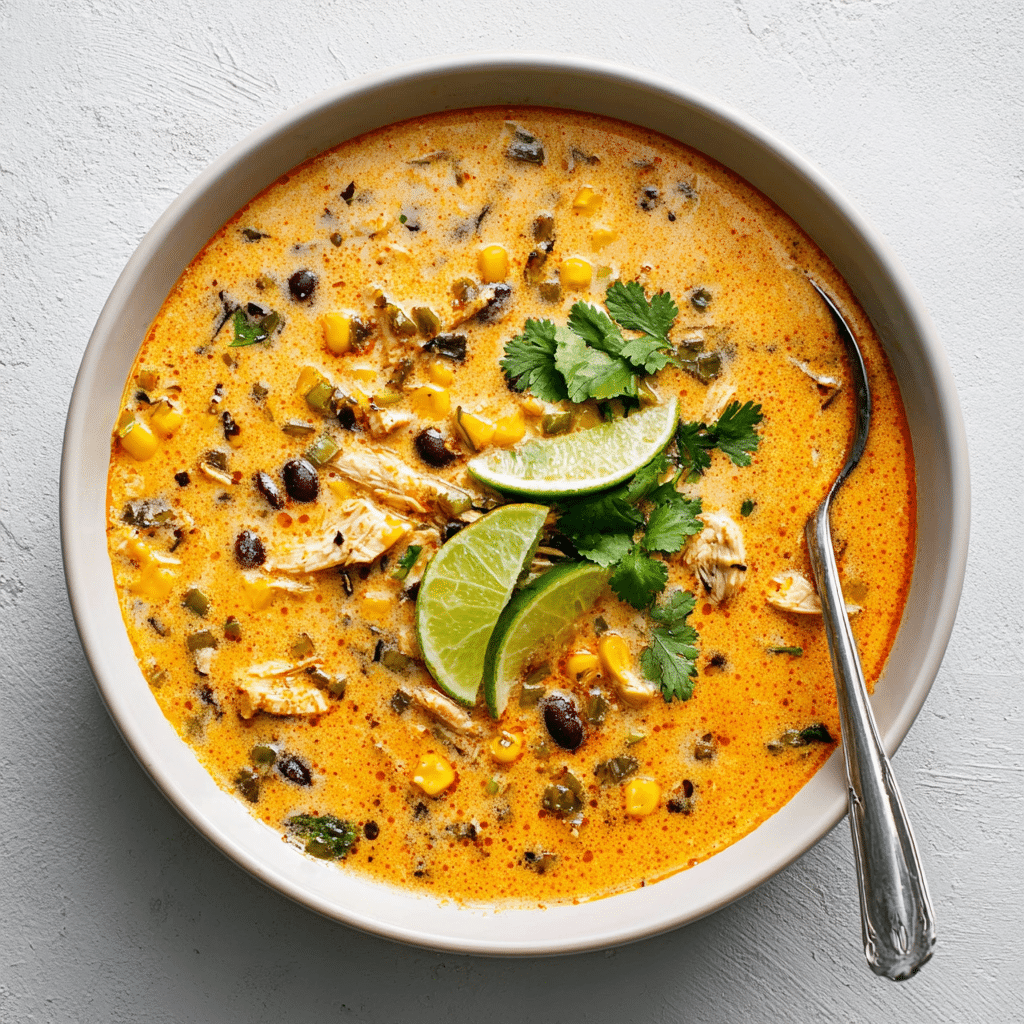 Easy Chicken, Poblano, and Black Bean Soup Recipe - Recipe Image