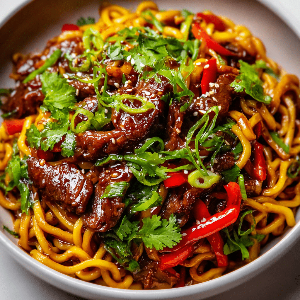 STICKY BEEF NOODLES Recipe - Recipe Image