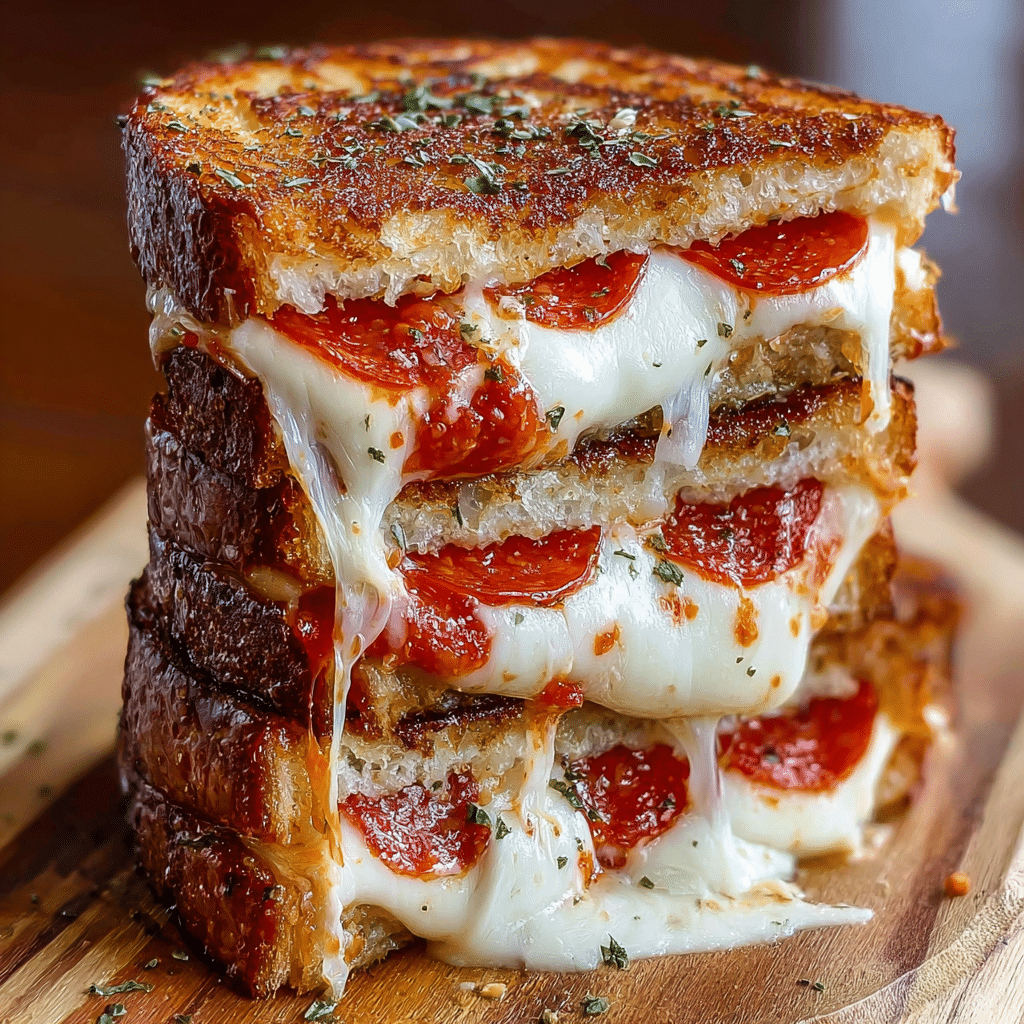 Pizza Grilled Cheese Sandwiches Recipe - Recipe Image