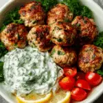 Greek Turkey Meatballs with Tzatziki Recipe