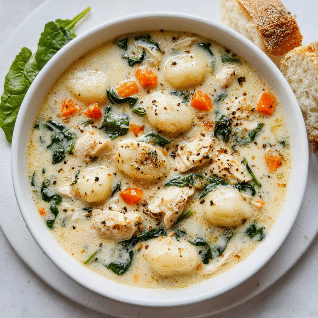 Creamy Chicken Gnocchi Soup Recipe - Recipe Image