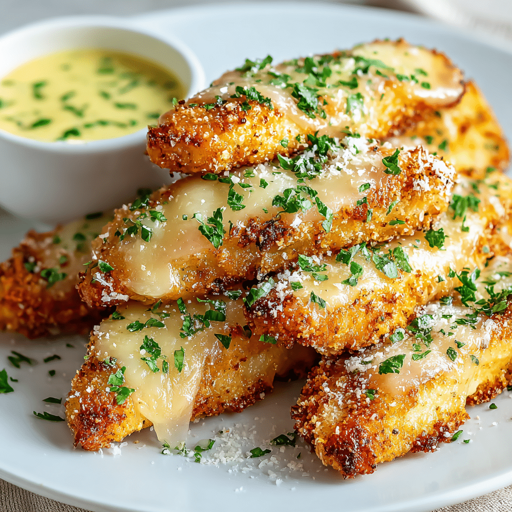 GARLIC PARMESAN CHICKEN TENDERS Recipe - Recipe Image