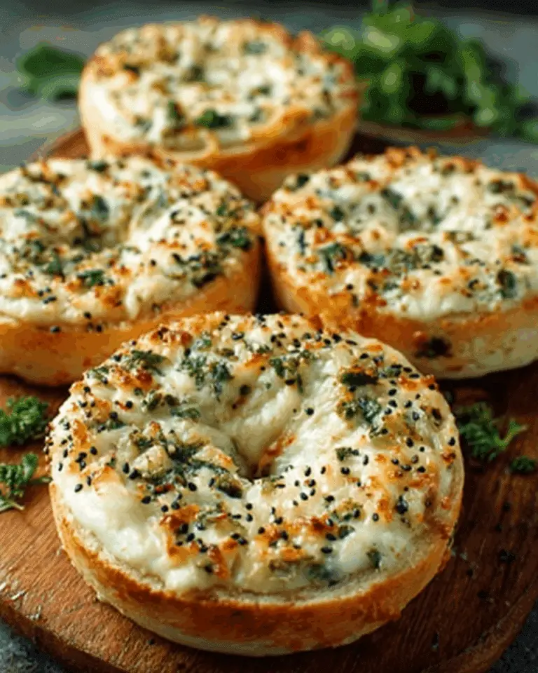 Cheesy Spinach-Artichoke Bagels Recipe