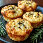 easy golden crust garlic rosemary focaccia muffins recipe