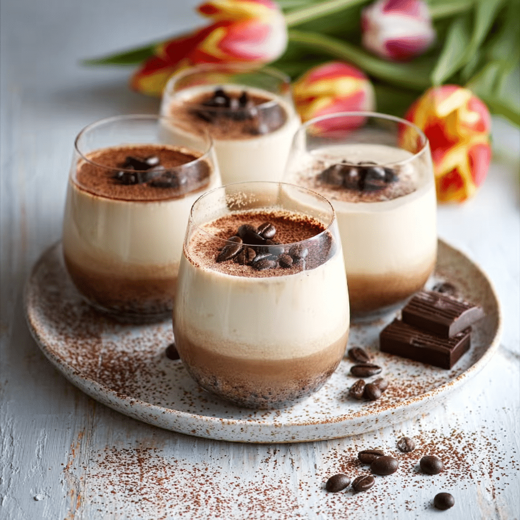 Coffee Panna Cotta Cups (Layered) Recipe - Recipe Image