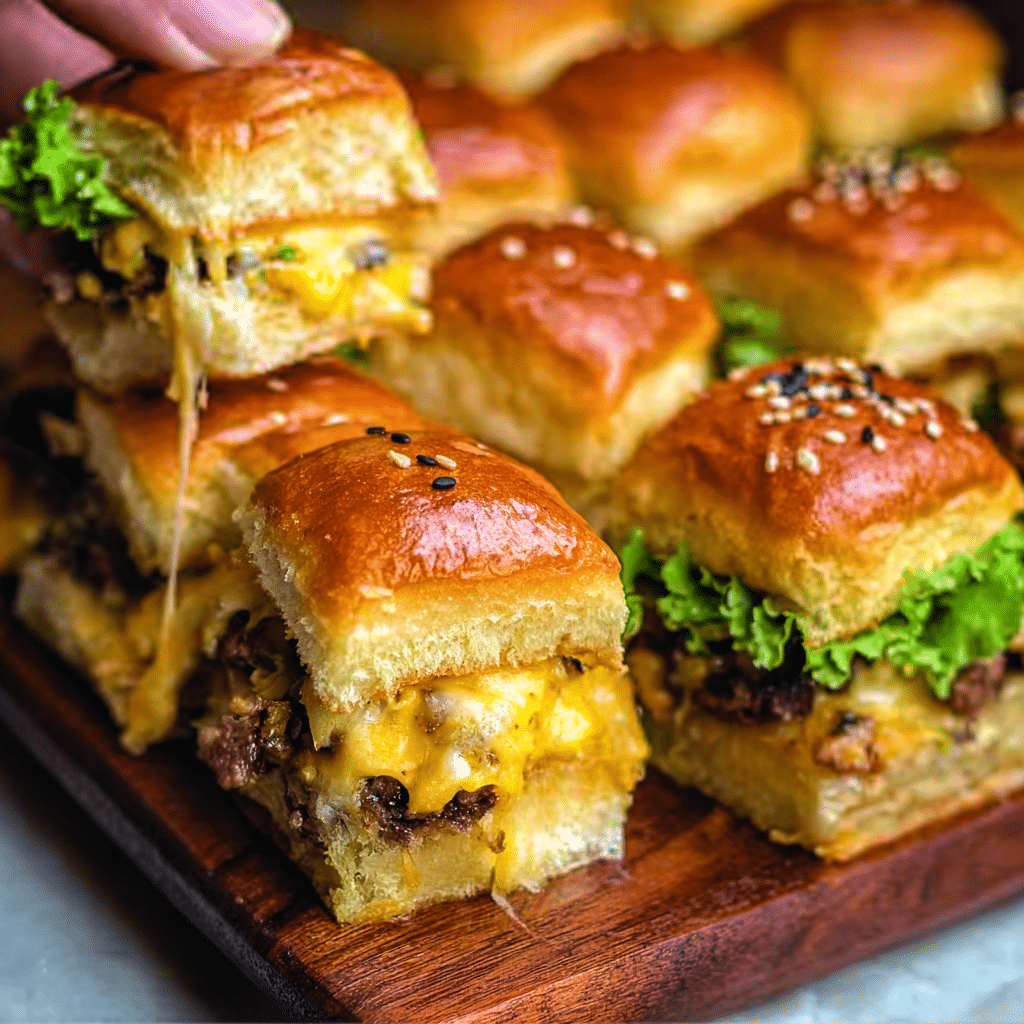 Easy Cheeseburger Sliders in the Oven (Sheet Pan) Recipe - Recipe Image