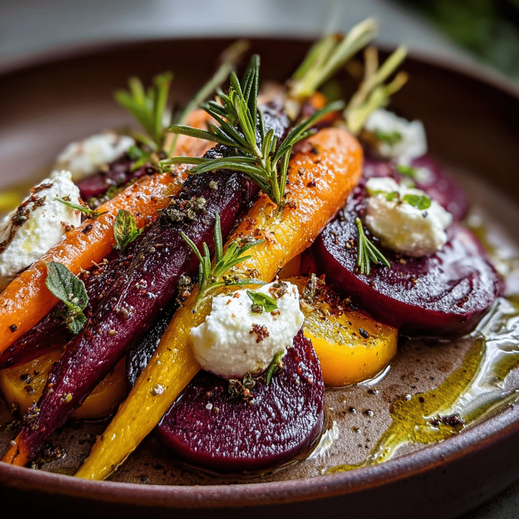 ROASTED BEETS AND CARROTS SALAD WITH BURRATA Recipe - Recipe Image