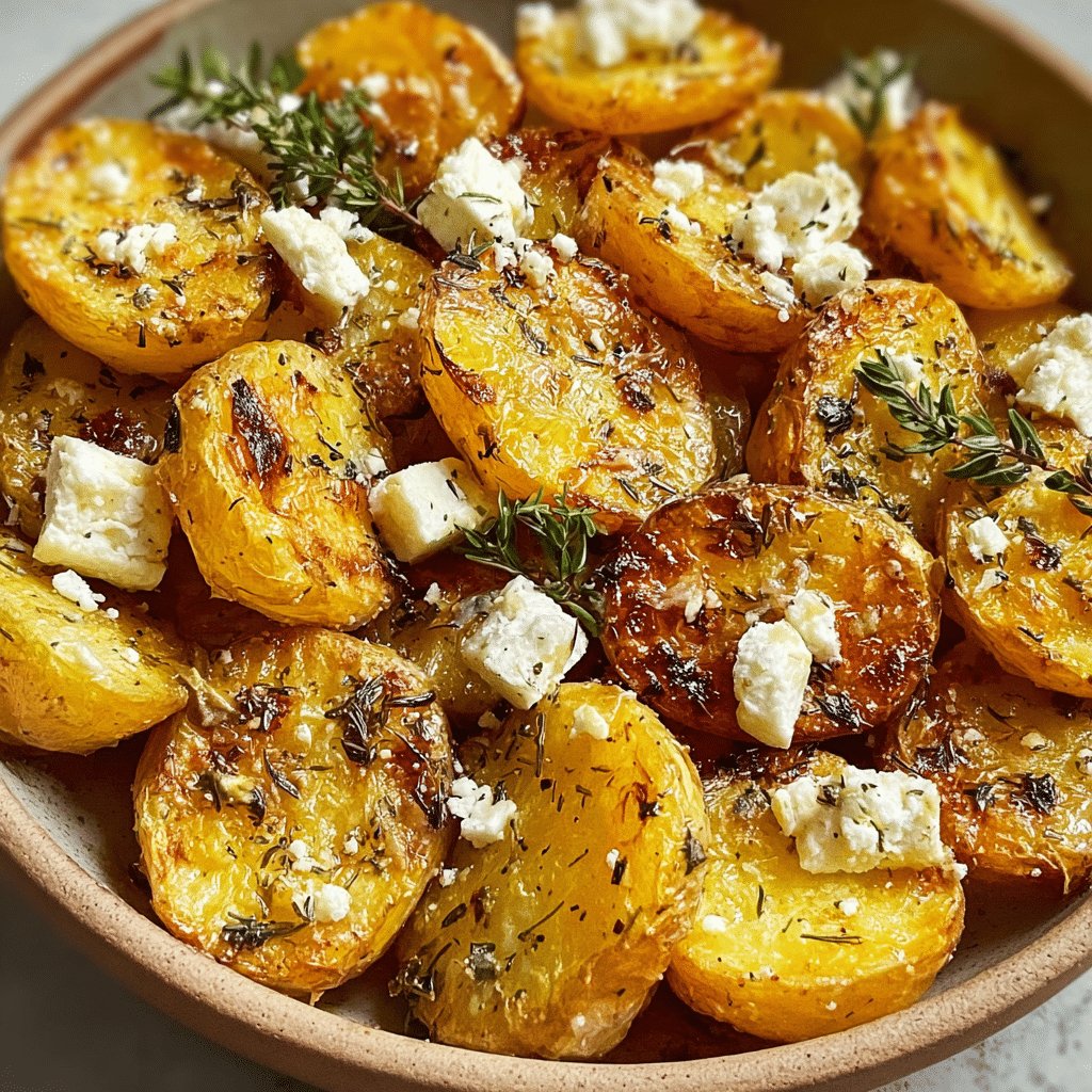 Healthy Baked Feta Potatoes : Easy Potatoes Recipe - Recipe Image