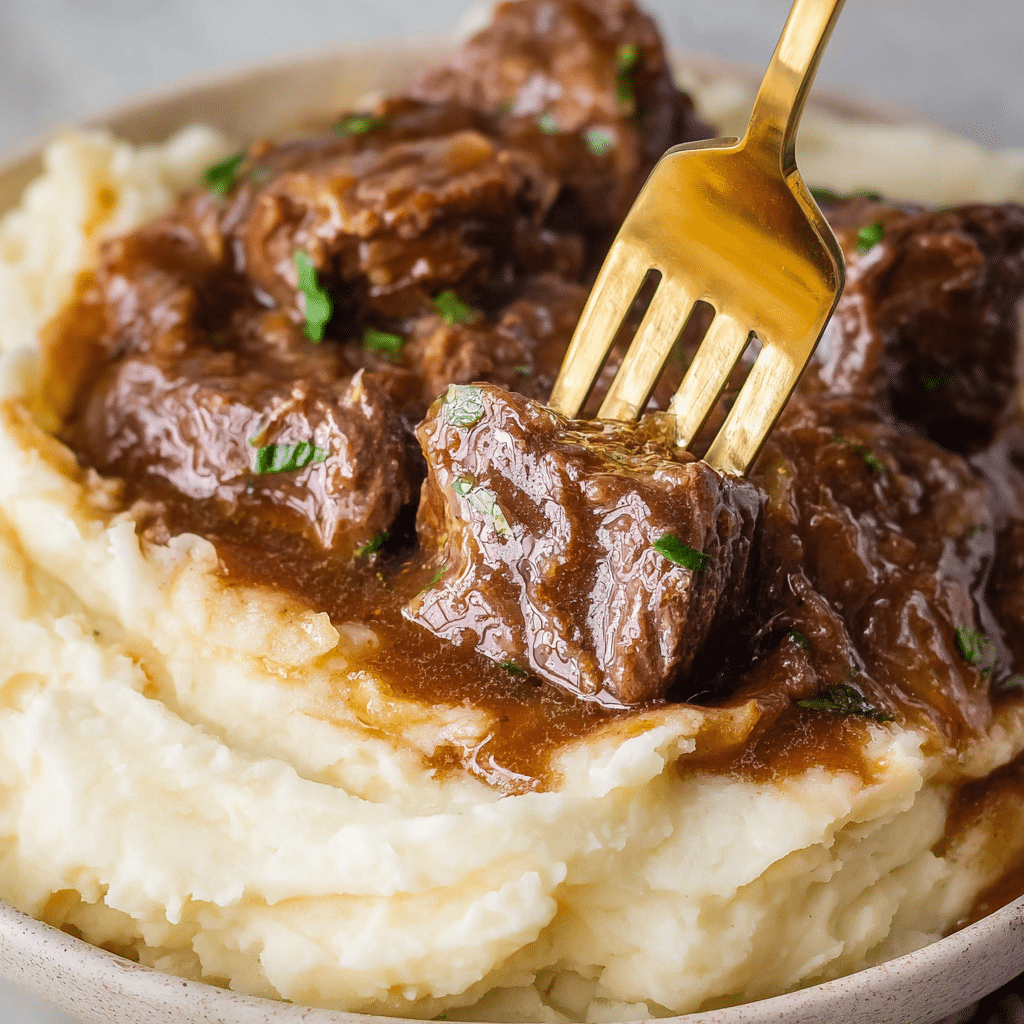 Easy Crockpot Steak Bites Recipe - Recipe Image