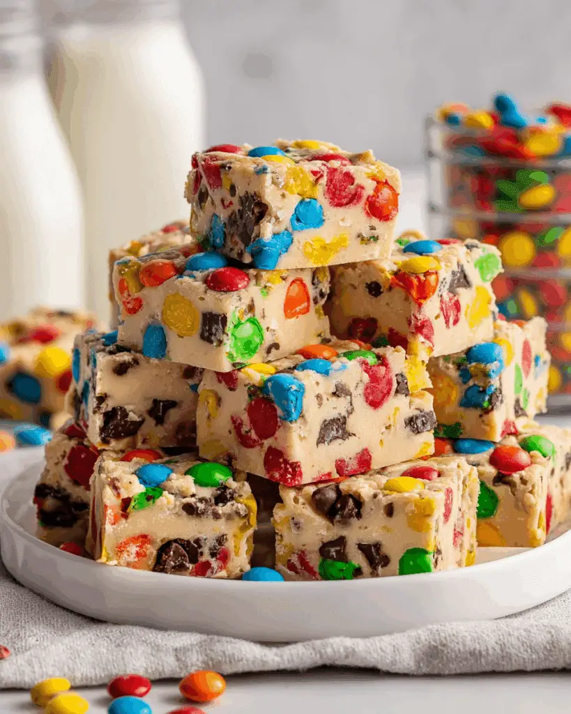 M&M COOKIE DOUGH FUDGE: Recipe