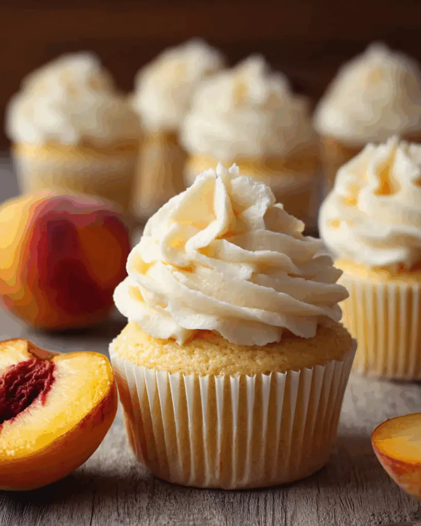 HONEY PEACH CREAM CHEESE CUPCAKES Recipe