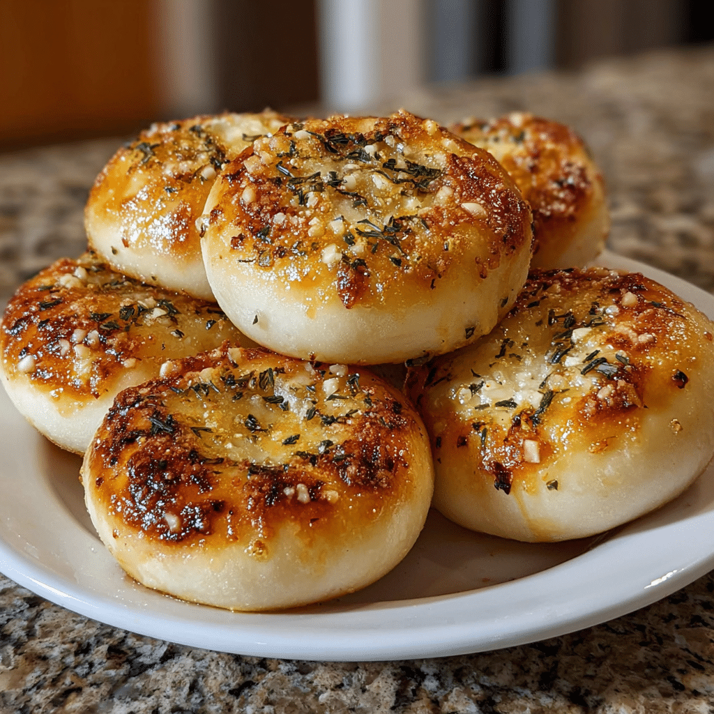 easy golden crust garlic rosemary focaccia muffins recipe - Recipe Image
