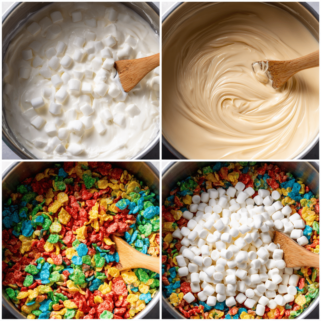 Fruity Pebbles Rice Krispies Treats Recipe - Recipe Image