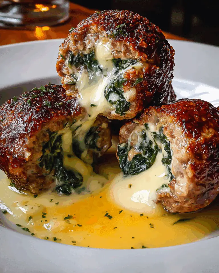 Spinach Garlic Mozzarella Meatballs Recipe