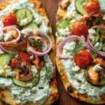 TZATZIKI CHICKEN & VEGGIE NAAN PIZZA Recipe
