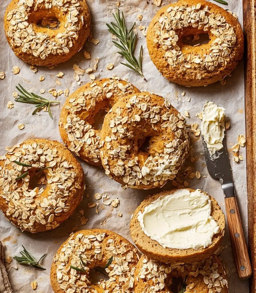 Homemade Pumpkin Oat Bagels Recipe 2 Homemade Pumpkin Oat Bagels Recipe
