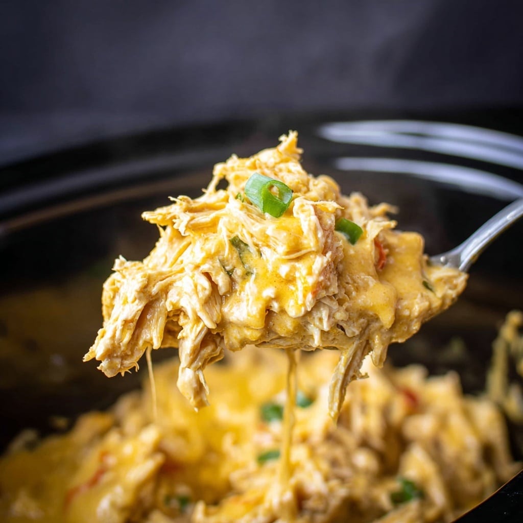 Slow Cooker Queso Chicken Tacos Recipe - Recipe Image