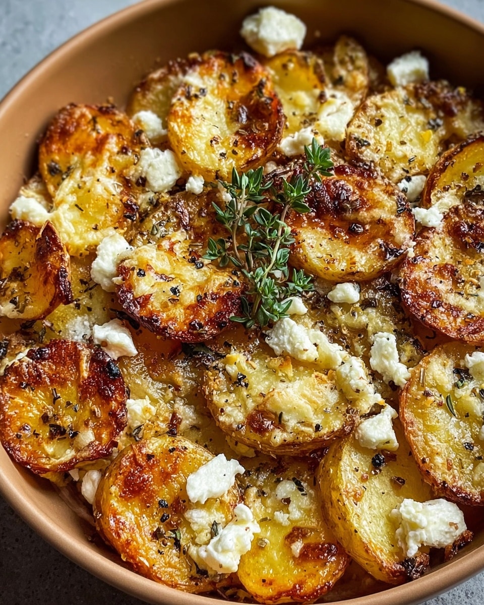 Healthy Baked Feta Potatoes Recipe - Recipe Image