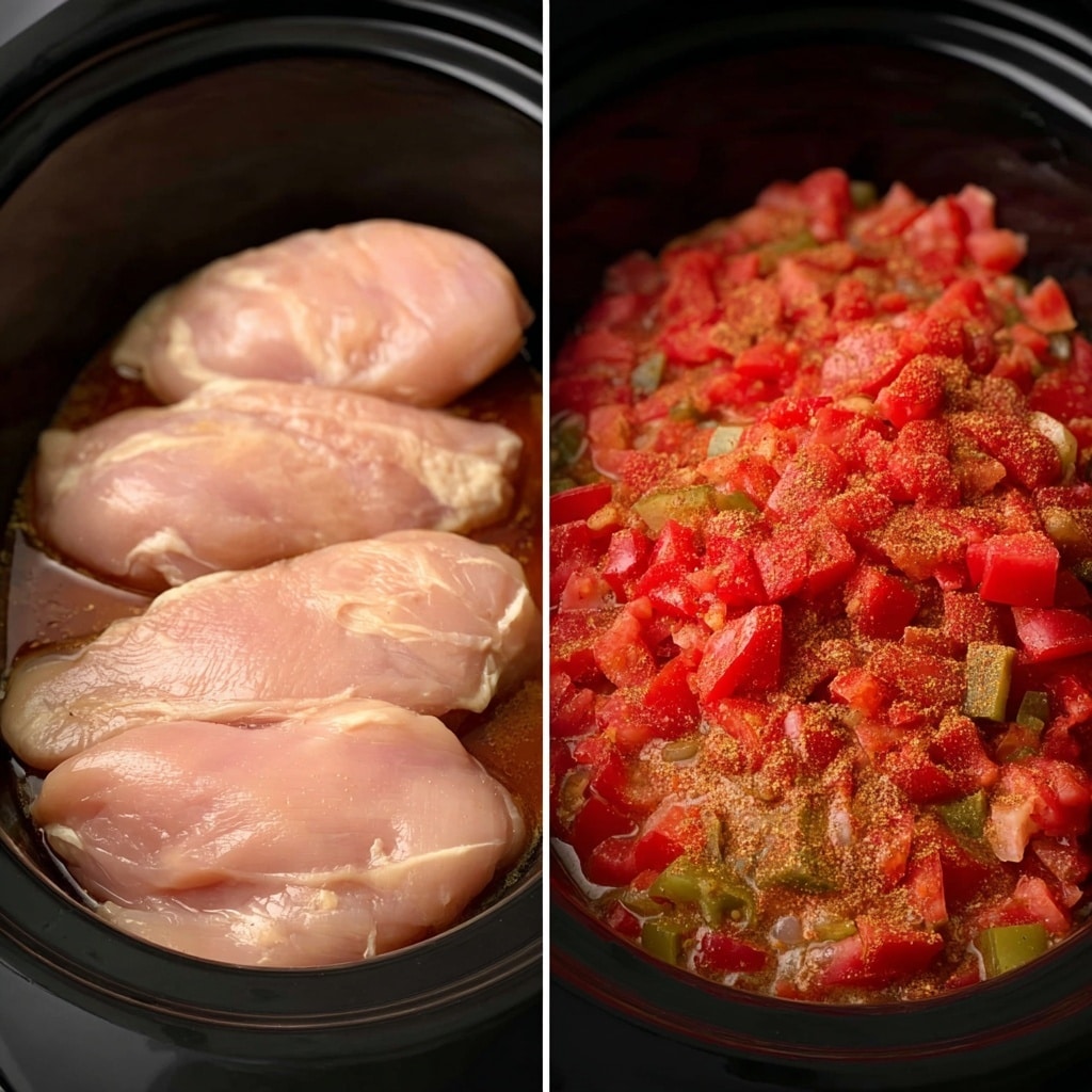 Slow Cooker Queso Chicken Tacos Recipe - Recipe Image