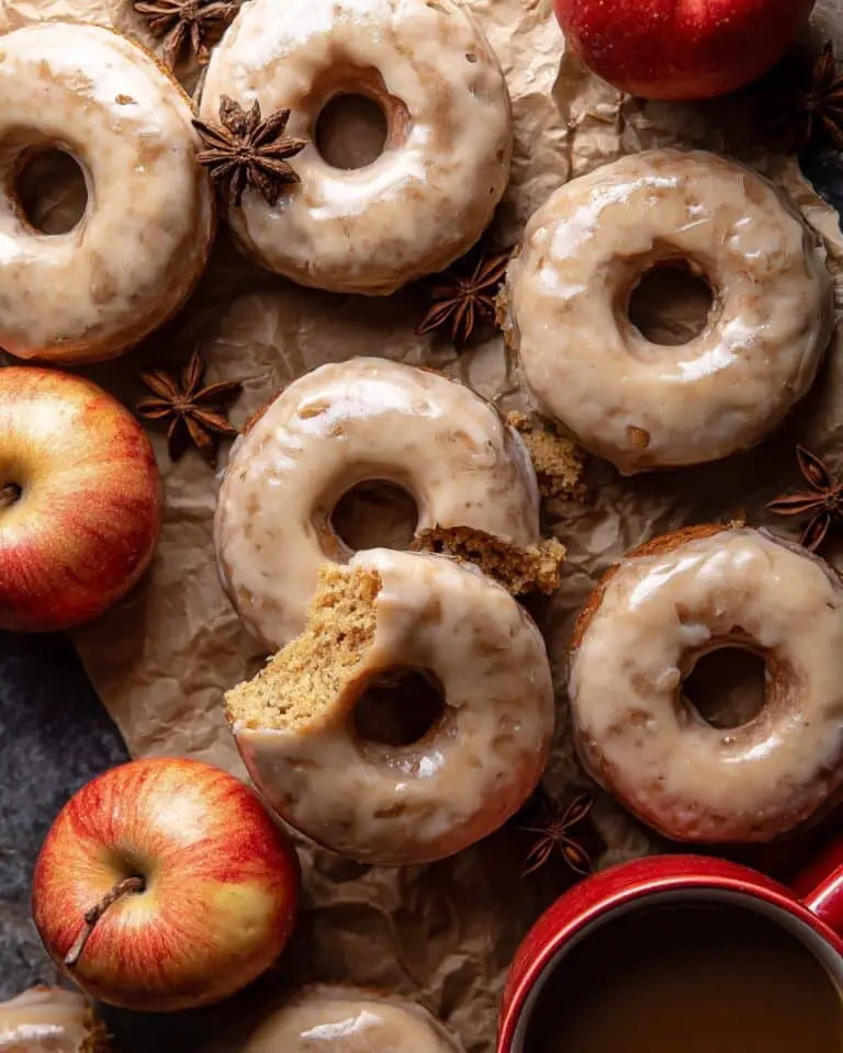 Baked Apple Cider Doughnuts with Cinnamon Maple Glaze Recipe