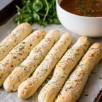 2 Ingredient Dough Garlic Breadsticks Recipe