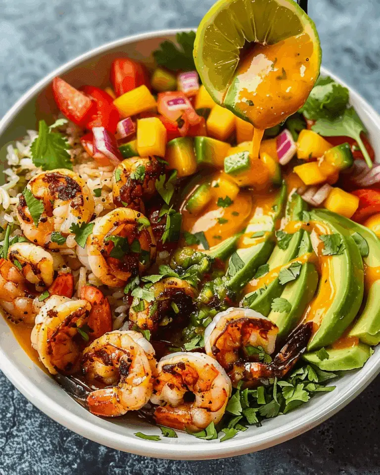 Mediterranean Shrimp Bowl with Mango Salsa