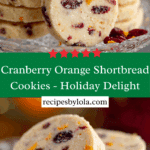 Cranberry Orange Shortbread Cookies Recipe
