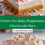 No-Bake Peppermint Cheesecake Bars Recipe