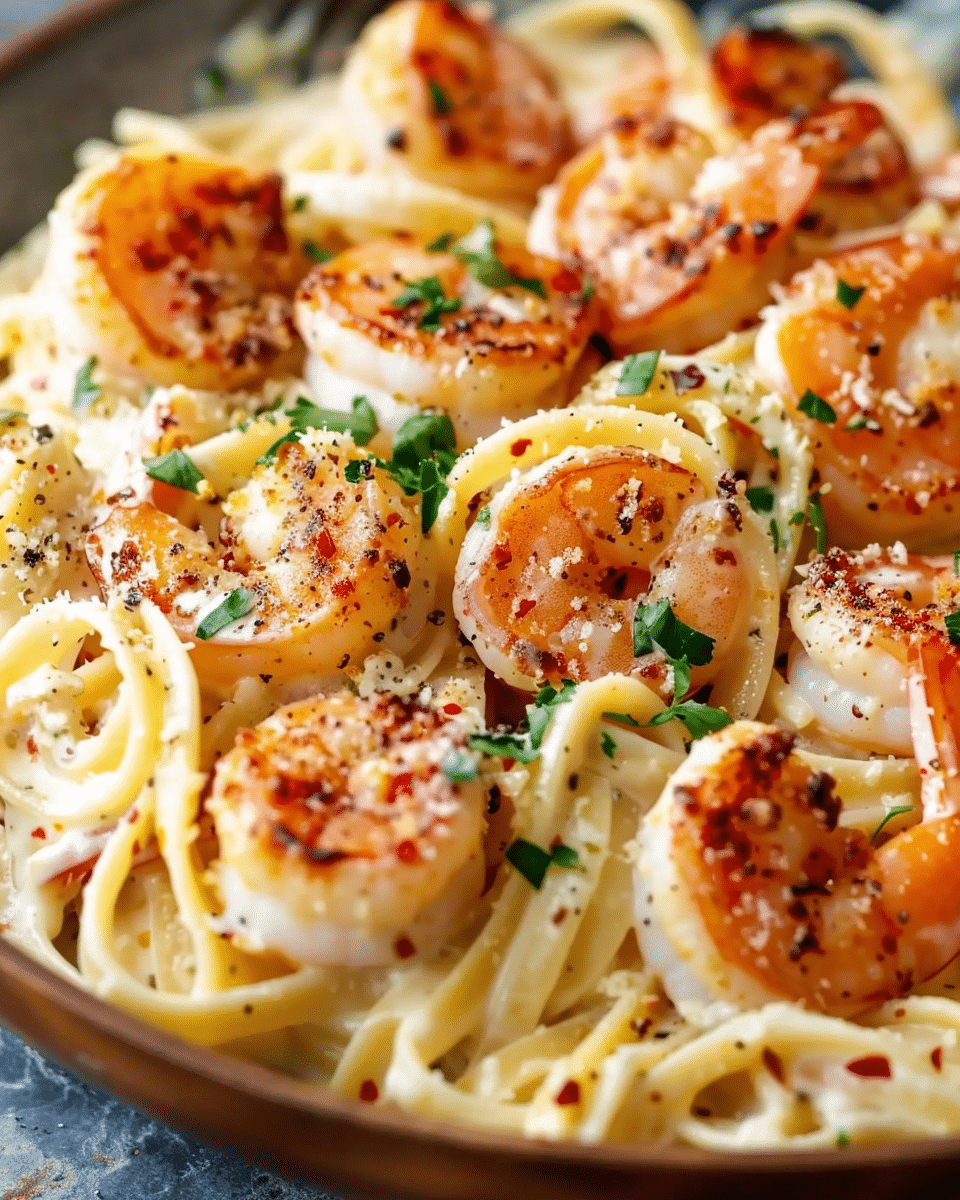 Cajun Shrimp Alfredo Pasta Recipe