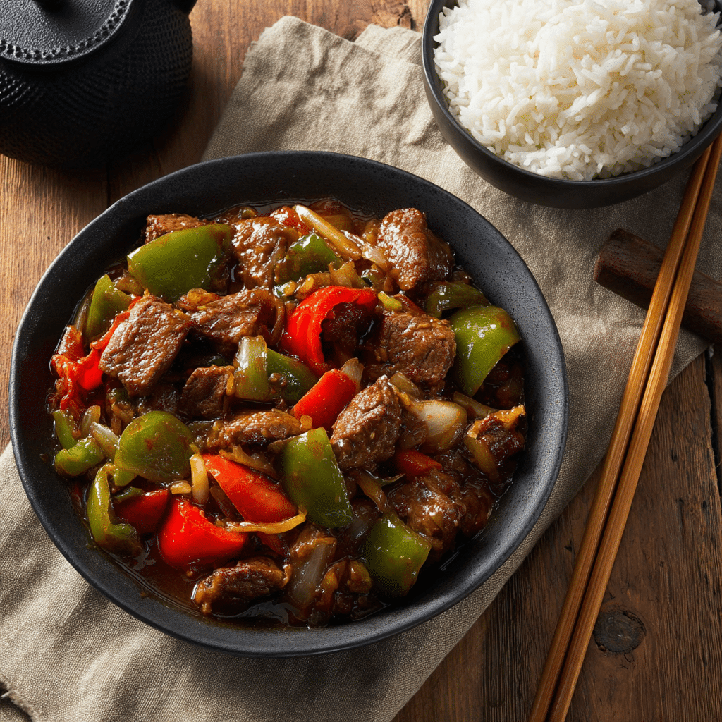 Slow Cooker Pepper Steak Recipe - Recipe Image