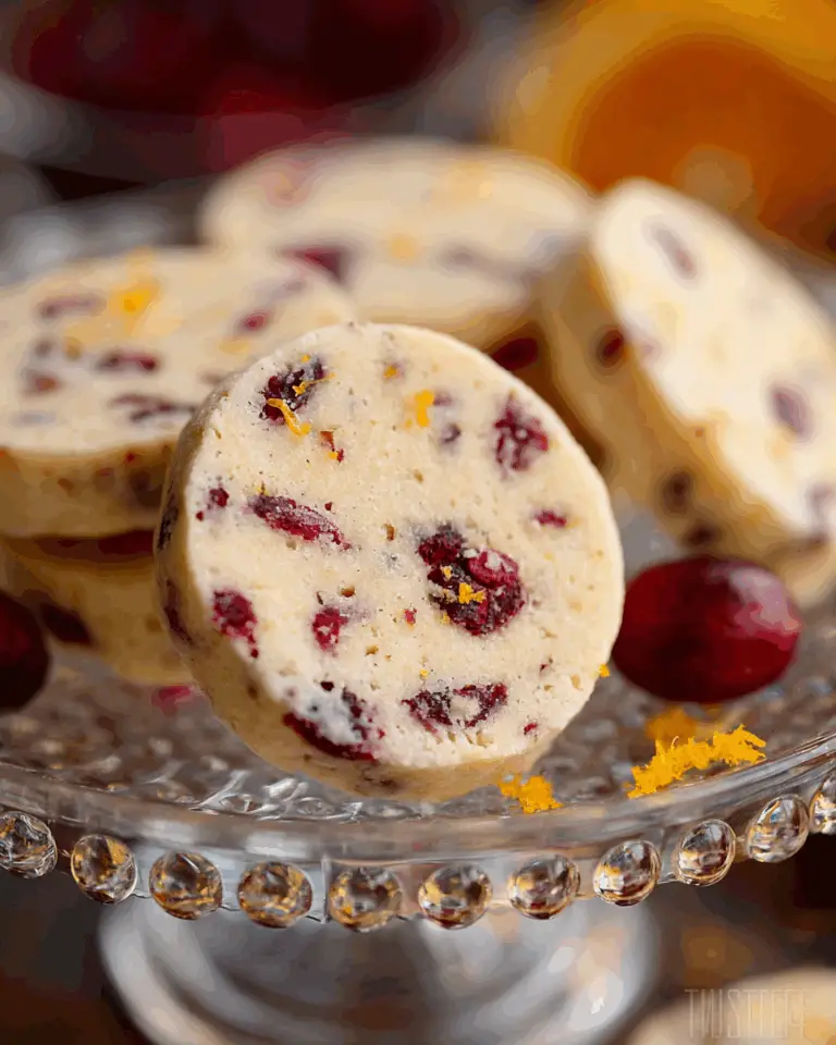 Cranberry Orange Shortbread Cookies Recipe