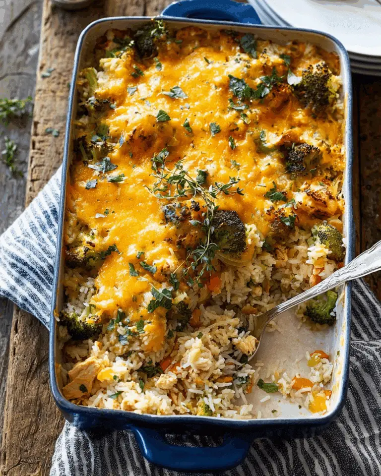 Broccoli Cheddar Chicken and Rice Casserole Recipe