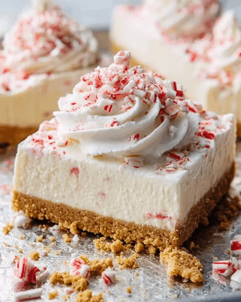 No-Bake Peppermint Cheesecake Bars Recipe