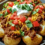 Taco Loaded Baked Potatoes Recipe