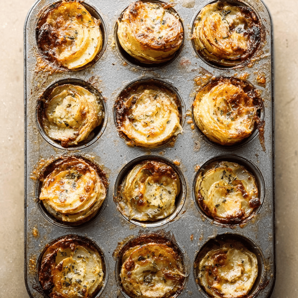 Crispy Cheesy Potatoes Stacks Recipe - Recipe Image