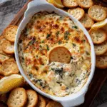 cheesy rich and creamy shrimp and crab spinach dip recipe